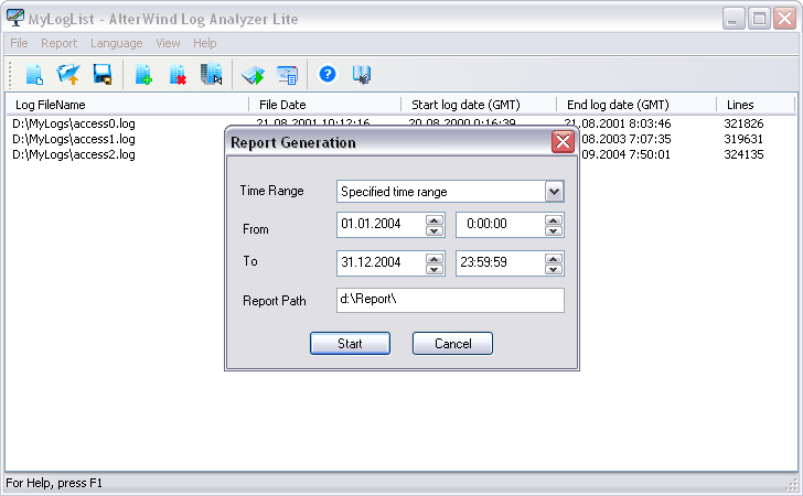 ... Log Analyzer Lite - free web analyzer, free web site stats, free log